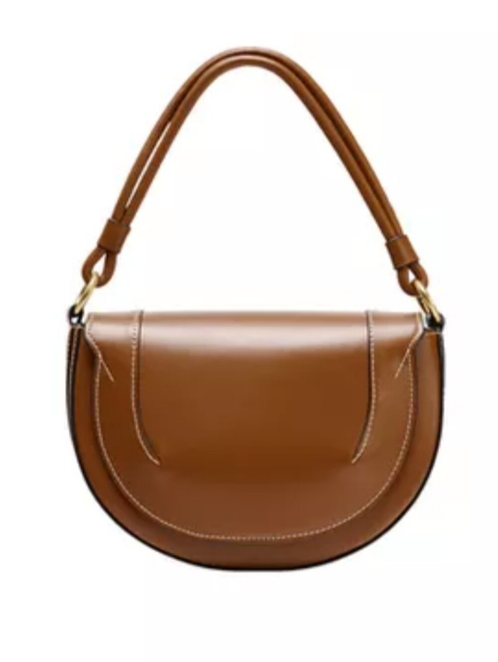 Zara Tan Crescent Crossbody Bag